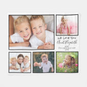 Tante houdt van je witte fotocollage fleece deken (Voorkant (Horizontaal))