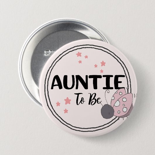 Tante houdt van te zijn ronde button 7,6 cm (Voorkant /achterkant)