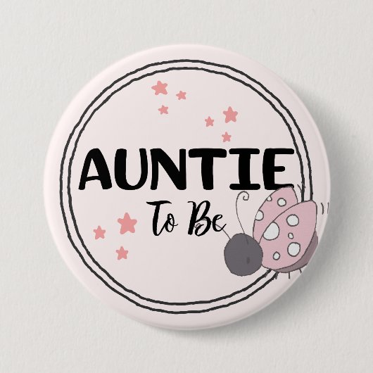 Tante houdt van te zijn ronde button 7,6 cm (Voorkant)