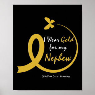 Tante ik Draag goud voor mijn neefje kinderkanker  Poster