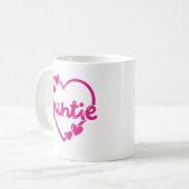 "Tante" in mode pop roze custom Koffiemok (Voorkant links)