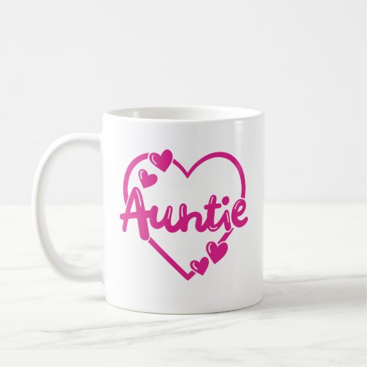 "Tante" in mode pop roze custom Koffiemok (Links)