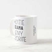 Tante is mijn favoriete grappige Baby shower Koffiemok (Voorkant links)