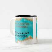 Tante is onbetaalbaar tweekleurige koffiemok (Voorkant links)