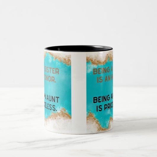 Tante is onbetaalbaar tweekleurige koffiemok (Center)