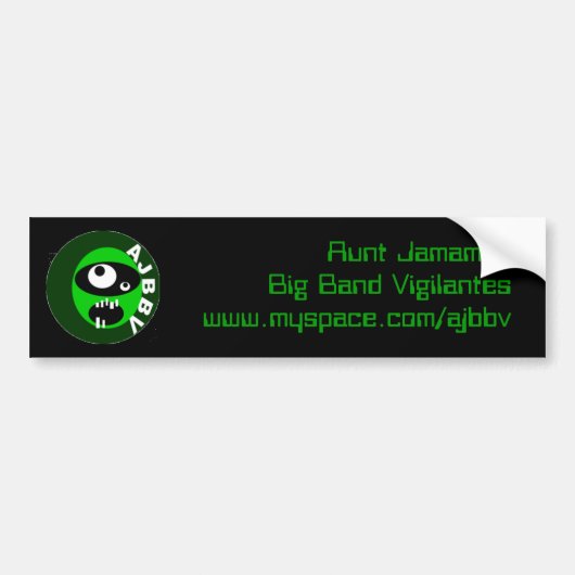 tante jamamas groot bandwaakhond bumpersticker (Voorkant)