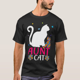 Tante Kat Autisme Bewustzijn  Liefde Steun T-shirt
