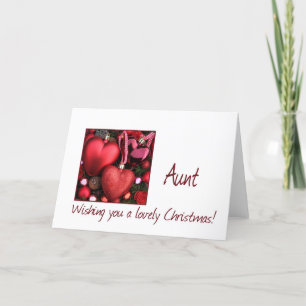 Tante kerstKaart met ornamenten Feestdagen Kaart