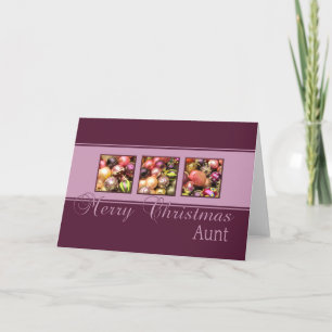 Tante kerstKaart met ornamenten Feestdagen Kaart