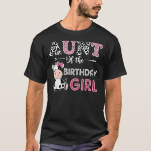 Tante Koe boer Birthday Girl Barnyard Family Mat T-shirt