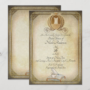 Tante Koekje Assepoester Karretje Pantoffel Bruids Kaart