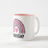 Tante Leopard Rainbow Tweekleurige Koffiemok (Voorkant rechts)