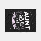 Tante levens is het beste leven fleece deken (Voorkant (Horizontaal))