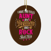 Tante levens voor vrouwen die de hond opblazen en keramisch ornament (Rechts)