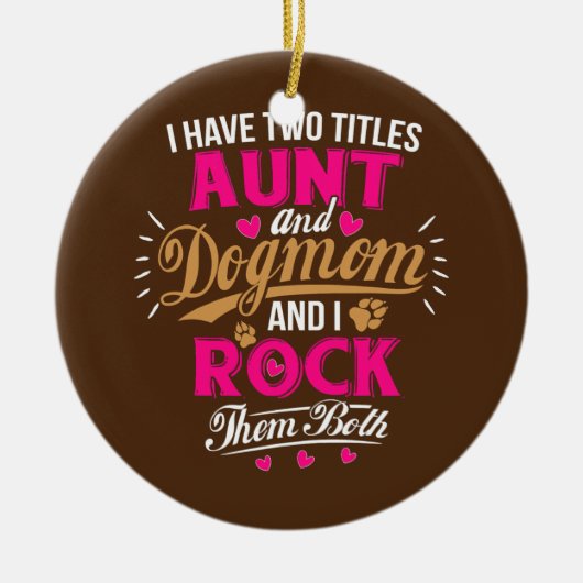 Tante levens voor vrouwen die de hond opblazen en keramisch ornament (Voorkant)