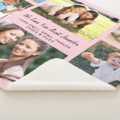 Tante liefde jullie 8 Foto Collage Roze Sherpa Deken (3/4)