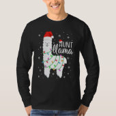 tante Llama Funny Kerstmis Llama tante Alpaca Sant T-shirt (Voorkant)