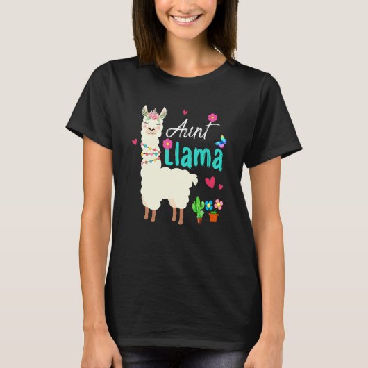Tante Llama Moederdag Vrouwen tante Birthday T-shirt (Voorkant)