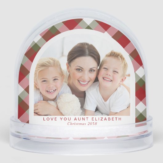 Tante Love You Arch Foto Kerst Sneeuwbol (Voorkant)