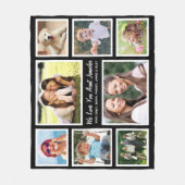 Tante Love You Fotocollage Zwart Fleece Deken (Voorkant)