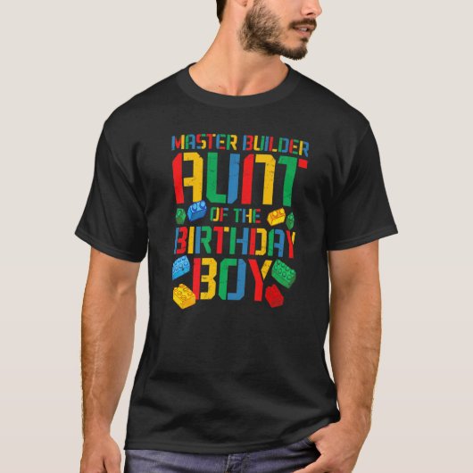 Tante Master Builder Building Bricks Family T-shirt (Voorkant)