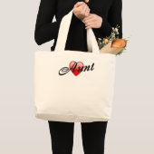 Tante met hartfoto grote tote bag (Voorkant (product))