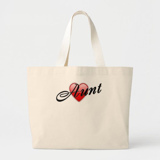 Tante met hartfoto grote tote bag (Voorkant)