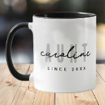 Tante Modern Elegant Eenvoudig Minimalistisch Chic Mok<br><div class="desc">Dit eenvoudige en moderne ontwerp bestaat uit san serif typografie.</div>