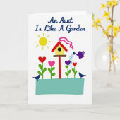 Tante Moederdag kaart (Gele Bloem)