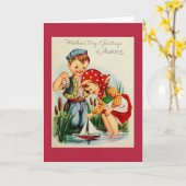  tante Moederdag Kaart (Gele Bloem)