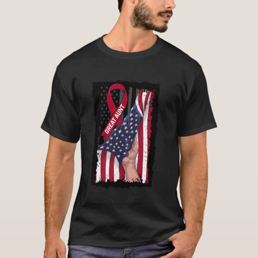Tante Multiple Myeloma Awareness Ribbon Ameri T-shirt (Voorkant)