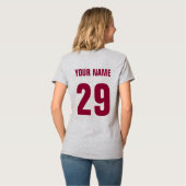 Tante naam lacrosse & nummer achterkant T-shirt af (Achterkant volledig)