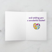 Tante naam  paashaas feestdagen kaart (Binnen)