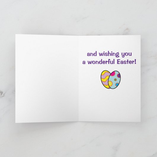 Tante naam  paashaas feestdagen kaart (Binnen)