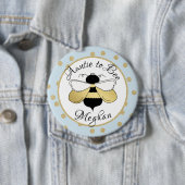 Tante naar Bee Gold Confetti Ronde Button 4,0 Cm (In situ)