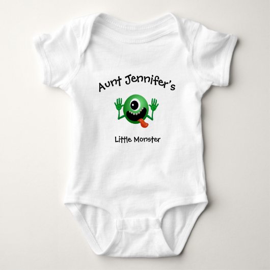 tante Newborn Little Monster Niece Nephew Romper (Voorkant)