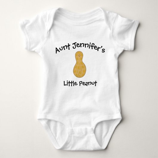 tante Newborn Niece Nephew Little Peanut Romper (Voorkant)