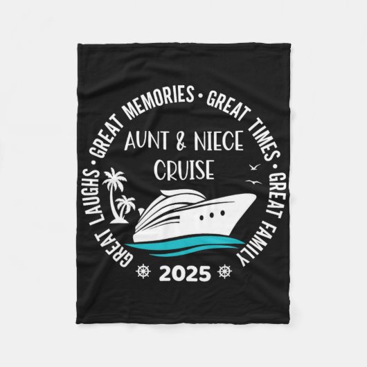 Tante Niece Cruisereis 2025 Zomervakantie Matchi Fleece Deken (Voorkant)