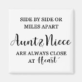 Tante Niece Love Quote: zij aan zij of mijlen uit Magneet (Voorkant)