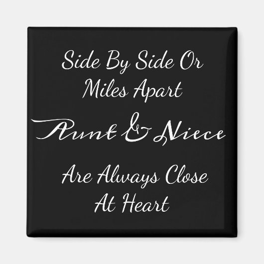 Tante Niece Love Quote: zij aan zij of mijlen uit  Magneet (Voorkant)