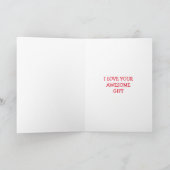 Tante noemt Schattigee Beren bladeren Bedankkaart (Binnen)