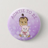 Tante om Baby shower Button te zijn (Voorkant)