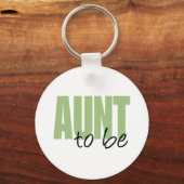 Tante om te zijn (Groene blokletter) Sleutelhanger (Voorkant)