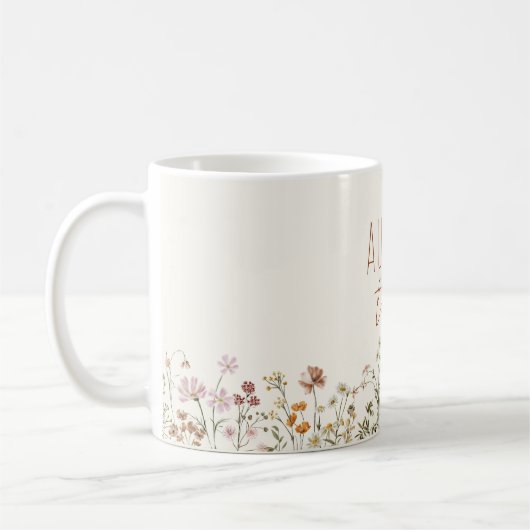 Tante om Wildflower Baby shower te zijn Koffiemok (Links)