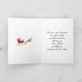 Tante & oom, een gouden effect kerstkaart feestdagen kaart (Binnen)