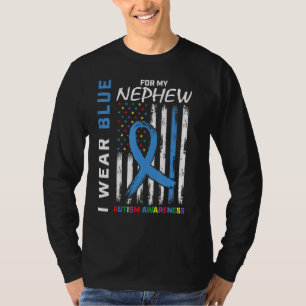 Tante oom ik Draag blauw voor mijn Nephew autisme T-shirt