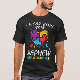 Tante oom ik Draag blauw voor mijn Nephew autisme T-shirt