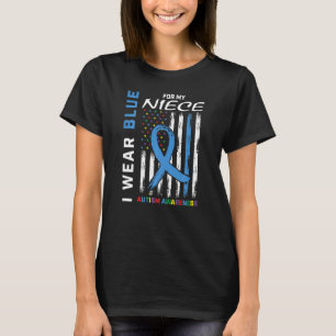Tante oom ik Draag blauw voor mijn nicht autisme. T-shirt
