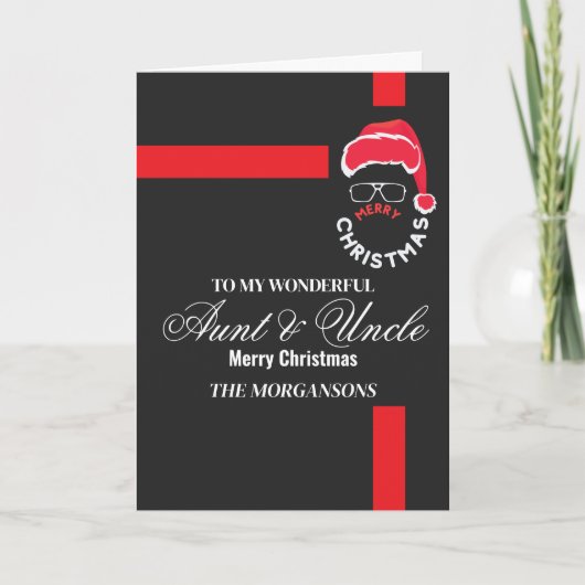 Tante / Oom Prettig Kerstfeest Feestdagen Kaart (Voorkant)