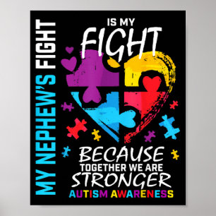 Tante Oom Puzzel Hart Blauwe Vechtende Neef Au Poster